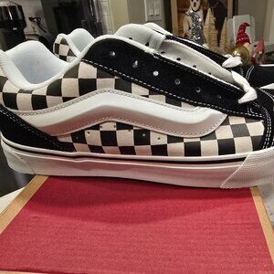 Vans Knu Skool Black White VN000D22BPB Sneaker Shoe Trainer Checkerboard SZ 10